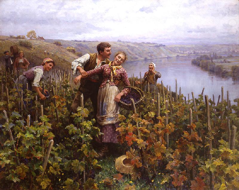 Daniel Ridgeway Knight En Vendanges china oil painting image